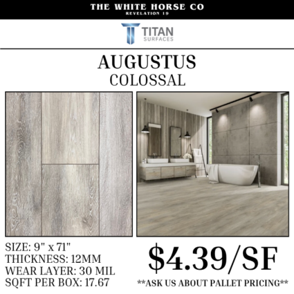 Luxury vinyl plank flooring available at The White Horse Co in Sylvania, Georgia